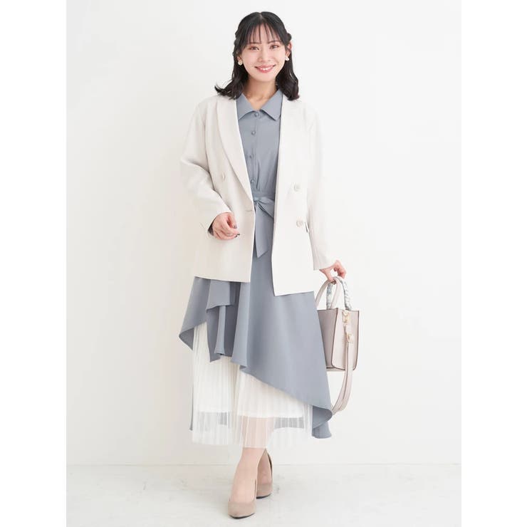 裾チュールアシメ切り替えシャツワンピース | Re-J＆SUPURE | 詳細画像9 