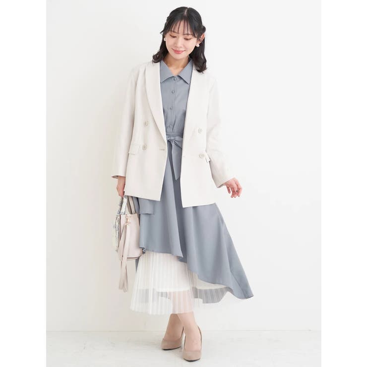 裾チュールアシメ切り替えシャツワンピース | Re-J＆SUPURE | 詳細画像10 