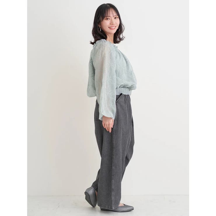 【WEB限定】フラワーラメ刺繍オフショルブラウス | Re-J＆SUPURE | 詳細画像17 