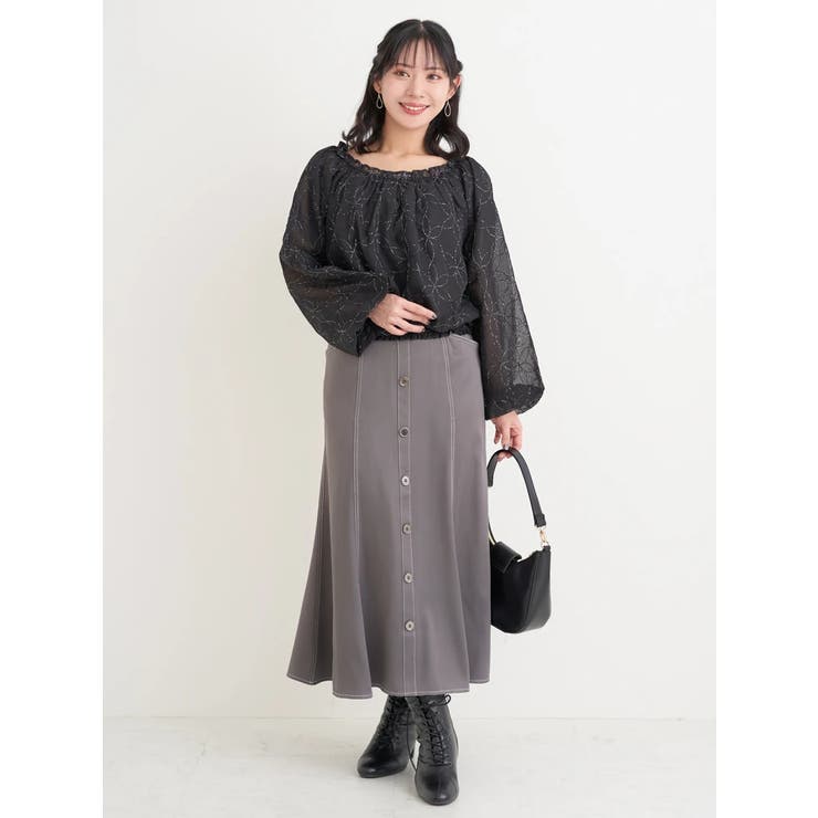 【WEB限定】フラワーラメ刺繍オフショルブラウス | Re-J＆SUPURE | 詳細画像25 