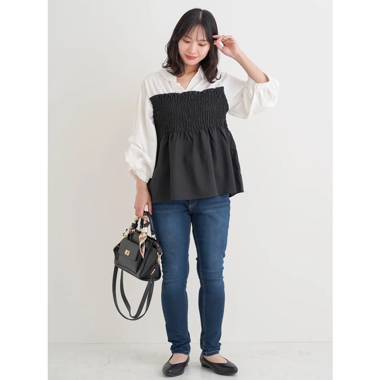 シャツドッキングトップス(無地/ストライプ柄/チェック柄) | Re-J＆SUPURE | 詳細画像30 