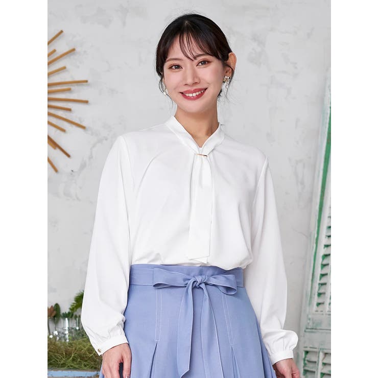 【正解ブラウス】 バー付きボウタイブラウス | Re-J＆SUPURE | 詳細画像10 