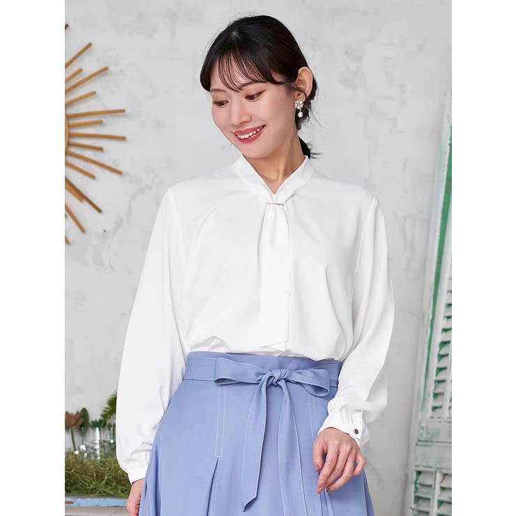 【正解ブラウス】 バー付きボウタイブラウス | Re-J＆SUPURE | 詳細画像11 