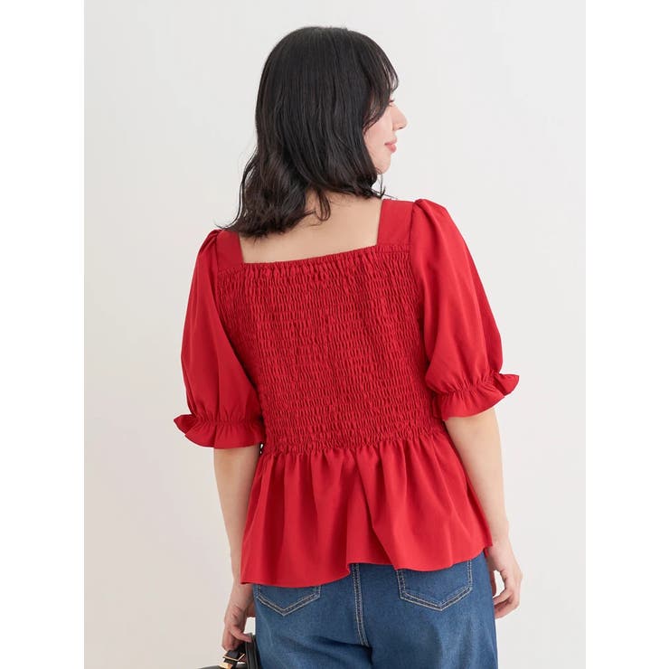 シャーリングリボンブラウス | Re-J＆SUPURE | 詳細画像4 