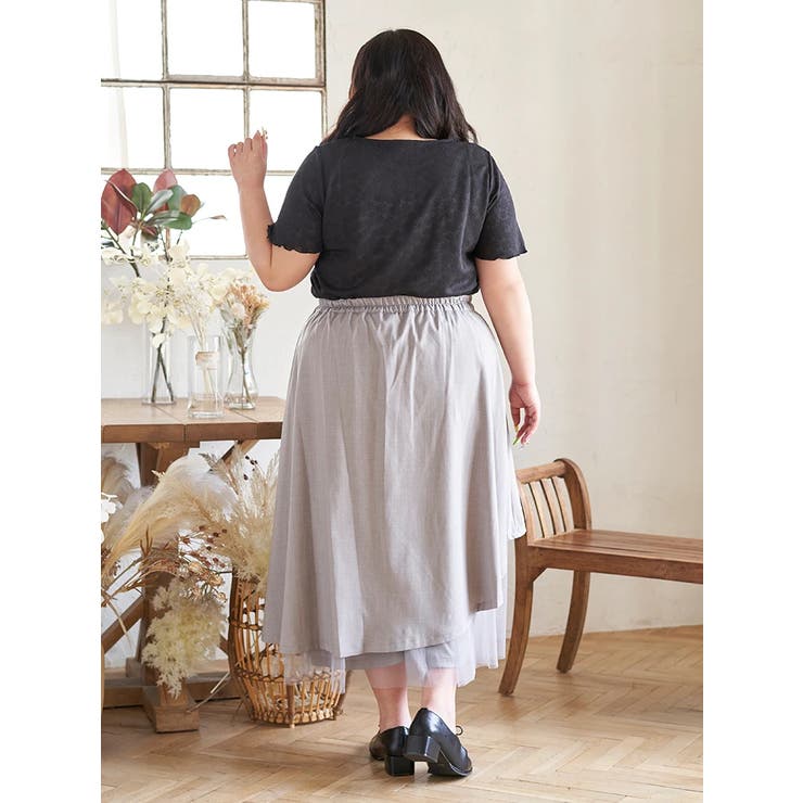 【Kannaコラボ】プリーツ×チュールラッフルスカート | Re-J＆SUPURE | 詳細画像14 