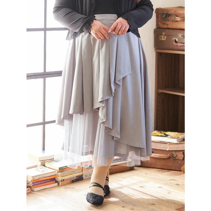 【Kannaコラボ】プリーツ×チュールラッフルスカート | Re-J＆SUPURE | 詳細画像20 