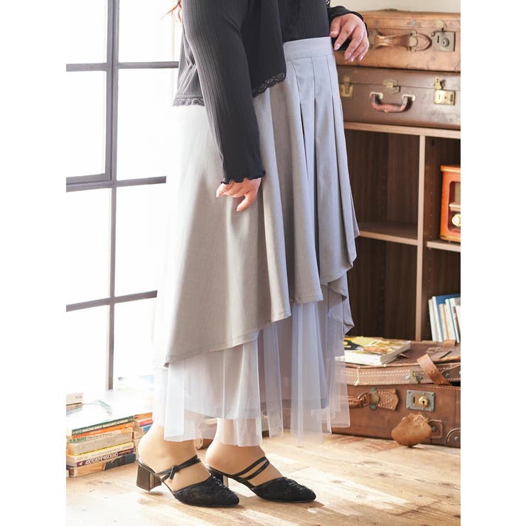 【Kannaコラボ】プリーツ×チュールラッフルスカート | Re-J＆SUPURE | 詳細画像23 