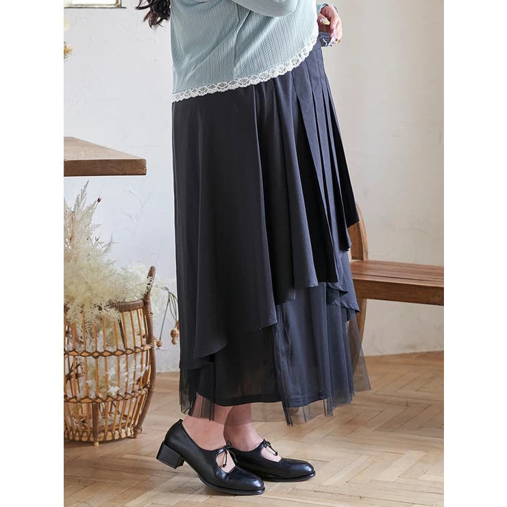 【Kannaコラボ】プリーツ×チュールラッフルスカート | Re-J＆SUPURE | 詳細画像33 