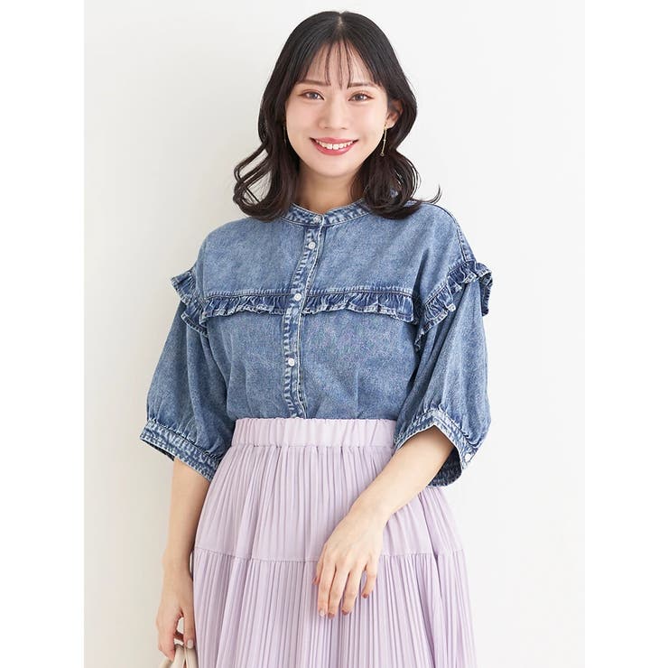 デニムフリルシャツ | Re-J＆SUPURE | 詳細画像1 