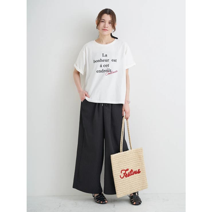 配色ロゴ刺繍Tシャツ | Re-J＆SUPURE | 詳細画像5 