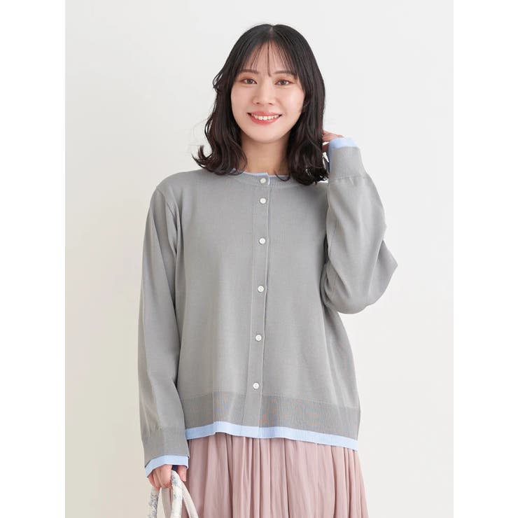 配色クルーネックカーディガン | Re-J＆SUPURE | 詳細画像15 
