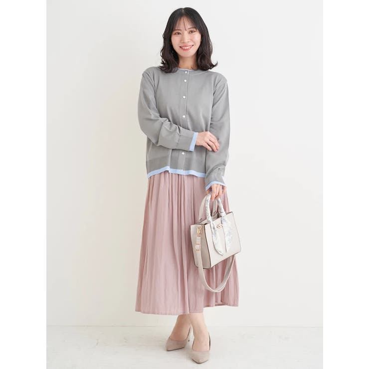 配色クルーネックカーディガン | Re-J＆SUPURE | 詳細画像19 