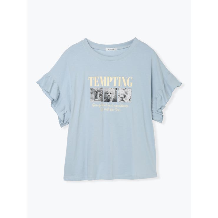 【接触冷感・UVカット】袖フリルフォトプリントTシャツ | Re-J＆SUPURE | 詳細画像1 