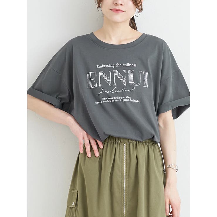 【キレサラ 機能Tシャツ】ラインストーン×フロッキーロゴTシャツ | Re-J＆SUPURE | 詳細画像17 