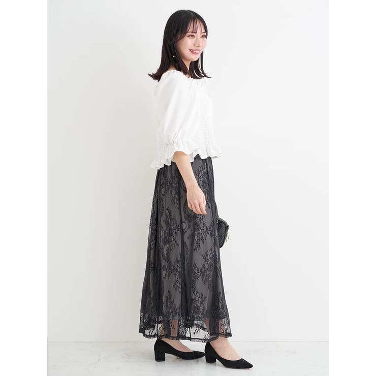 シャーリングレースアップブラウス | Re-J＆SUPURE | 詳細画像8 