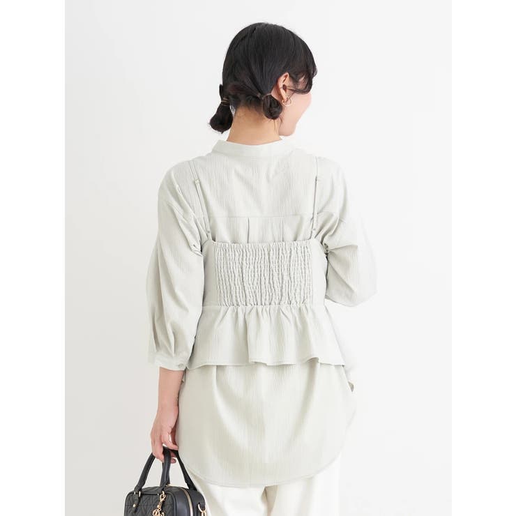 【WEB限定】[SET]ノーカラーシャツ×ビスチェ | Re-J＆SUPURE | 詳細画像4 