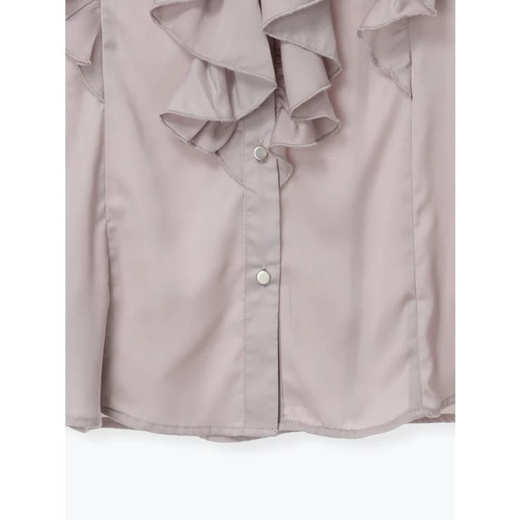 【WEB限定】２段フリルサテンブラウス | Re-J＆SUPURE | 詳細画像18 