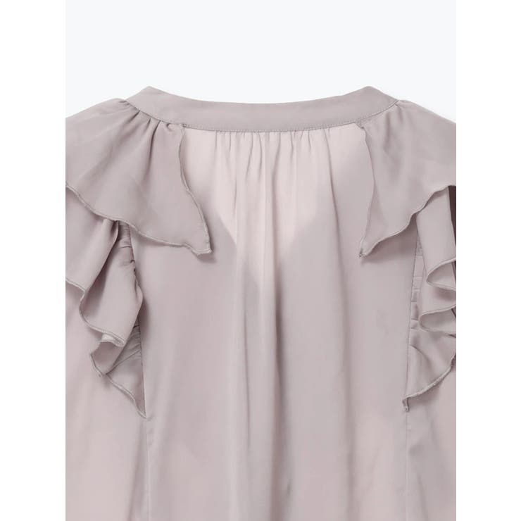 【WEB限定】２段フリルサテンブラウス | Re-J＆SUPURE | 詳細画像19 