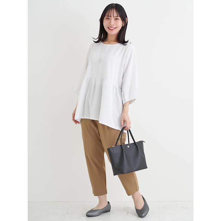 アクセサリー付き７分袖ぺプラムプルオーバー | Re-J＆SUPURE | 詳細画像6 