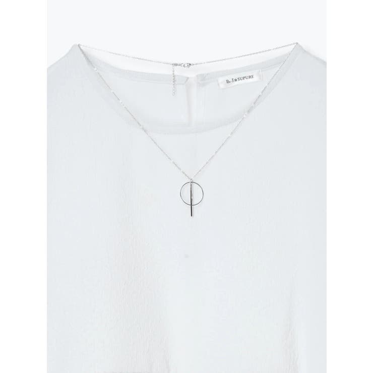 アクセサリー付き７分袖ぺプラムプルオーバー | Re-J＆SUPURE | 詳細画像12 