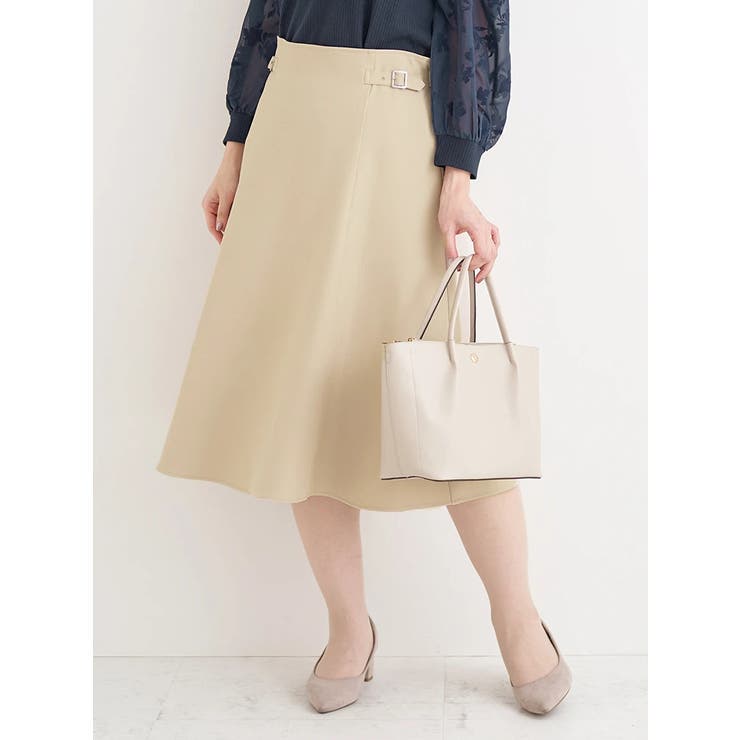 サイドバックルミディ丈スカート | Re-J＆SUPURE | 詳細画像1 