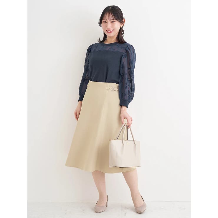 サイドバックルミディ丈スカート | Re-J＆SUPURE | 詳細画像5 