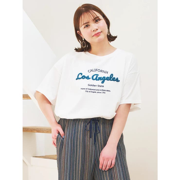 オフホワイト | 【接触冷感】サガラ刺繍ロゴTシャツ | Re-J＆SUPURE