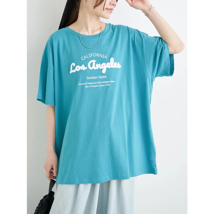 ターコイズ | 【接触冷感】サガラ刺繍ロゴTシャツ | Re-J＆SUPURE