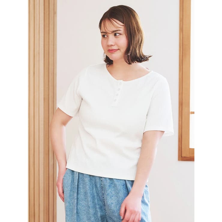 テレコリブヘンリーネックTシャツ | Re-J＆SUPURE | 詳細画像4 