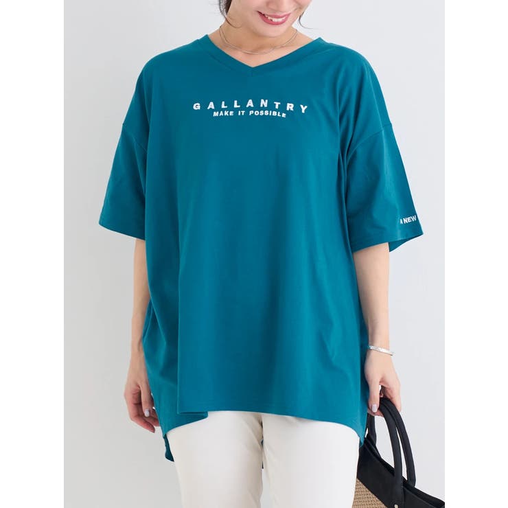 BACK異素材切り替えロゴ刺繡Tシャツ | Re-J＆SUPURE | 詳細画像10 