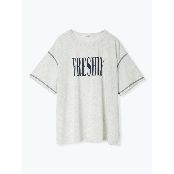 配色ステッチロゴプリントＴシャツ | Re-J＆SUPURE | 詳細画像1 