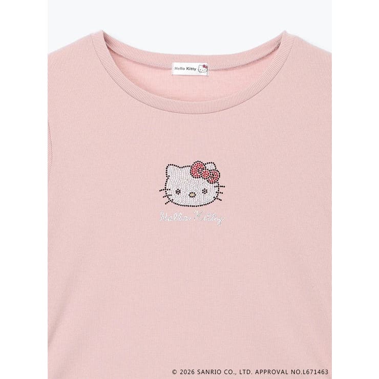 【サンリオキャラクターズ】ハローキティラインストーン裾ドロストTシャツ | Re-J＆SUPURE | 詳細画像7 