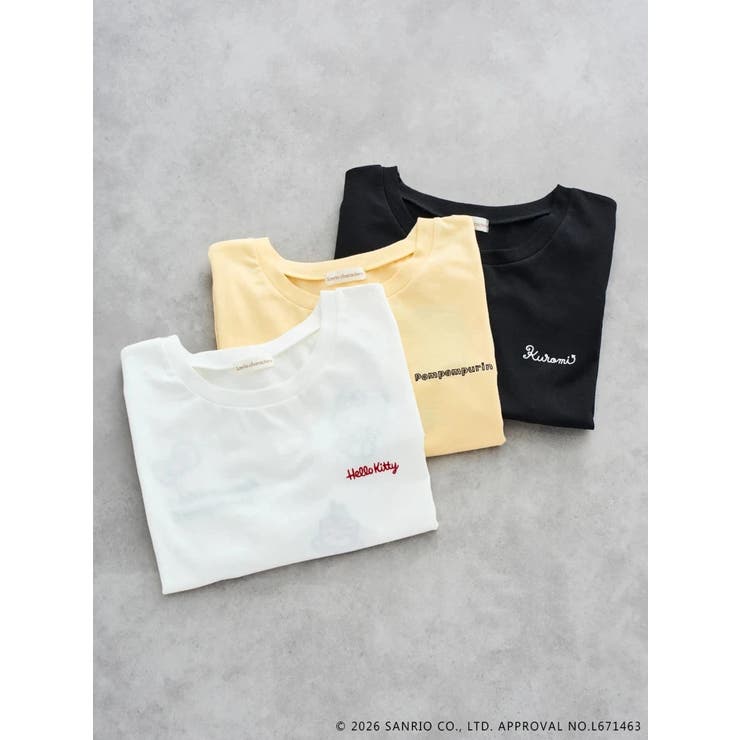 【サンリオキャラクターズ】バックランダム刺繍Tシャツ | Re-J＆SUPURE | 詳細画像2 