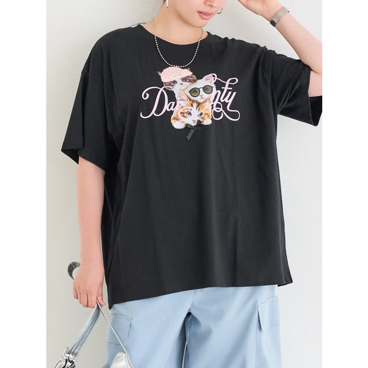 お洒落ネコプリントTシャツ | Re-J＆SUPURE | 詳細画像7 