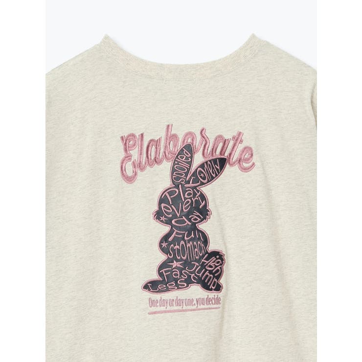 フェイクレザーロゴ刺繍ウサギTシャツ | Re-J＆SUPURE | 詳細画像25 