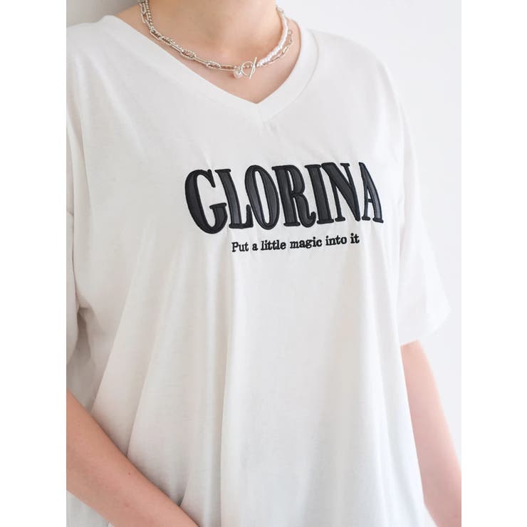 ロゴ刺繍VネックTシャツ | Re-J＆SUPURE | 詳細画像6 