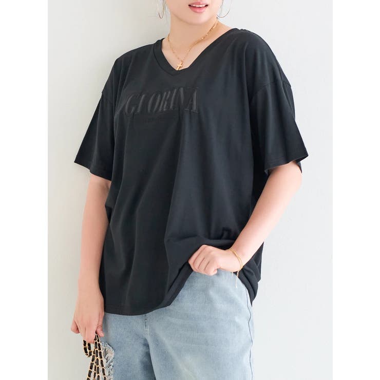 ロゴ刺繍VネックTシャツ | Re-J＆SUPURE | 詳細画像8 