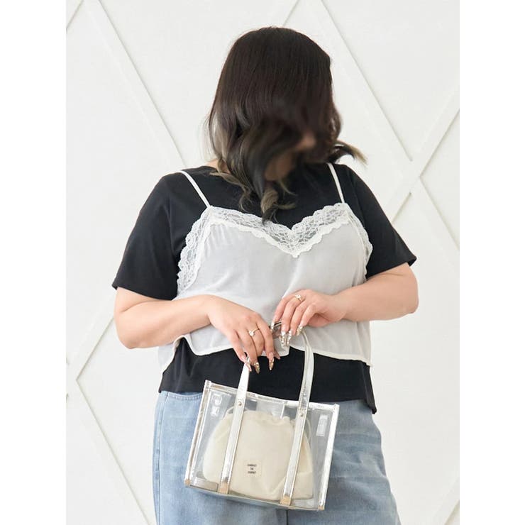 オフホワイト | 【らむちゃんコラボ】レースビスチェ×Tシャツアンサンブル | Re-J＆SUPURE