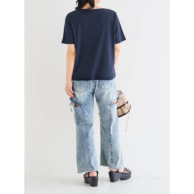 【WEB限定】レイヤード風リボン付き花柄トップス | Re-J＆SUPURE | 詳細画像9 