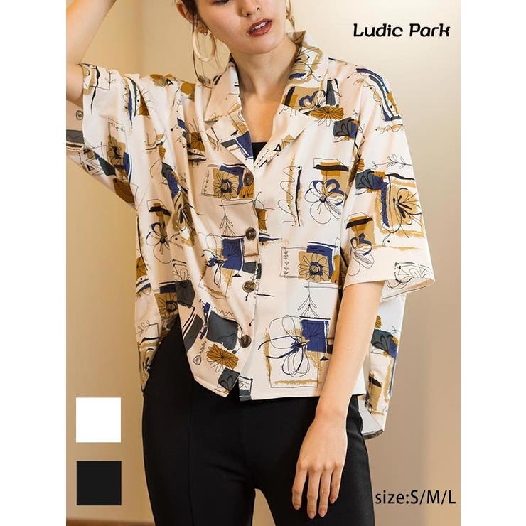 アート柄開襟半袖シャツ 品番 Plmw Ludic Park ルディックパーク のレディースファッション通販 Shoplist ショップリスト