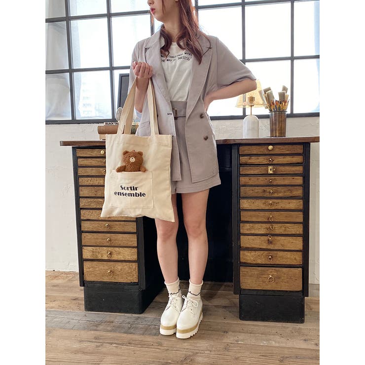 ずーっといっしょ くま ねこトート 品番 Plmw Ludic Park ルディックパーク のレディースファッション通販 Shoplist ショップリスト