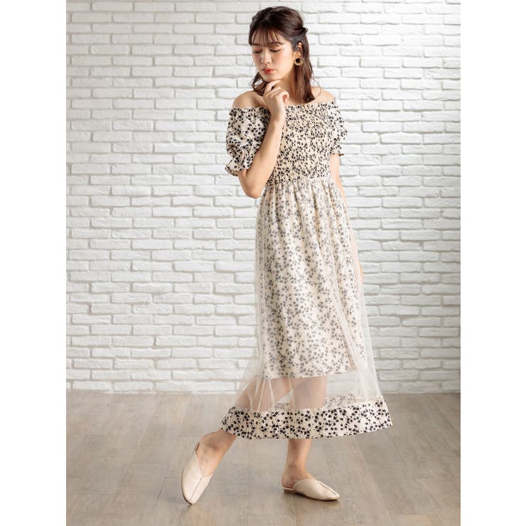 花柄チュール切替ワンピース 品番 Plmw Ludic Park ルディックパーク のレディースファッション通販 Shoplist ショップリスト