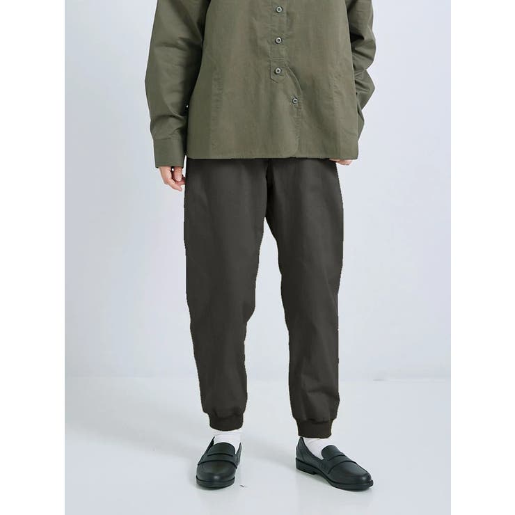 黒 | リブ切替ジョガーパンツ | LUDIC PARK