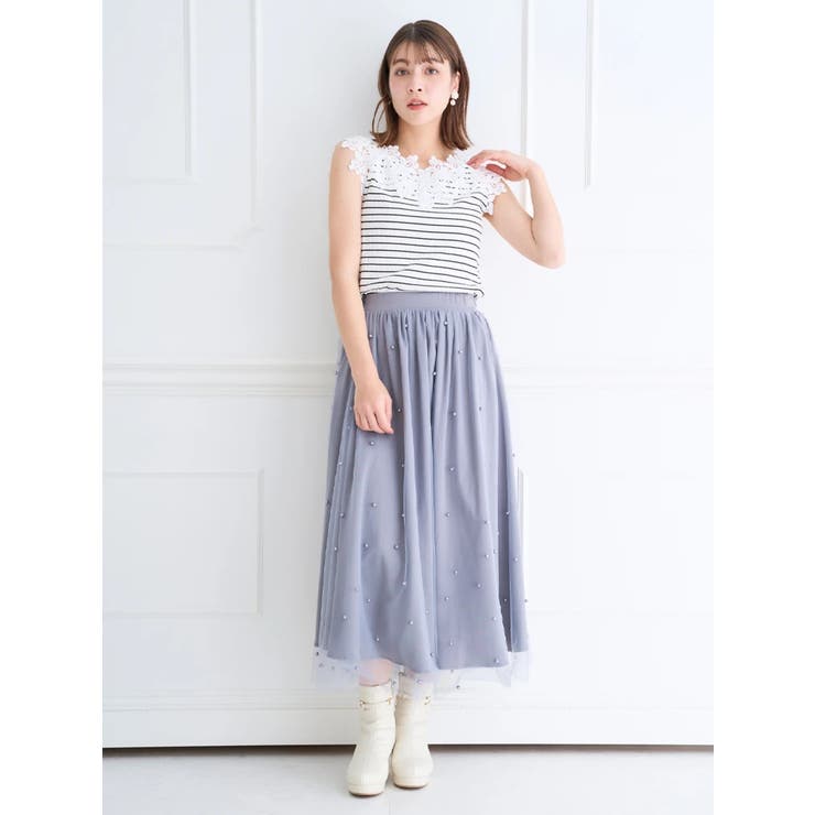 テレコスカラップレースタンクトップ | LUDIC PARK | 詳細画像6 