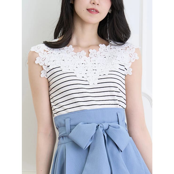 テレコスカラップレースタンクトップ | LUDIC PARK | 詳細画像9 