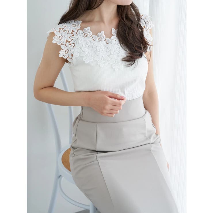 テレコスカラップレースタンクトップ | LUDIC PARK | 詳細画像17 