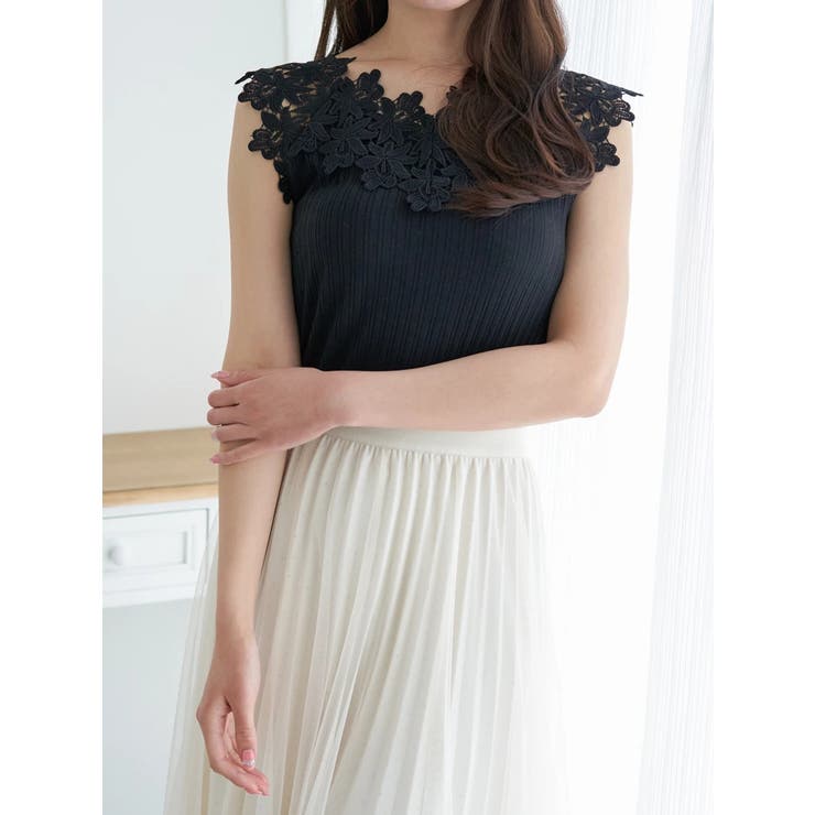 テレコスカラップレースタンクトップ | LUDIC PARK | 詳細画像34 