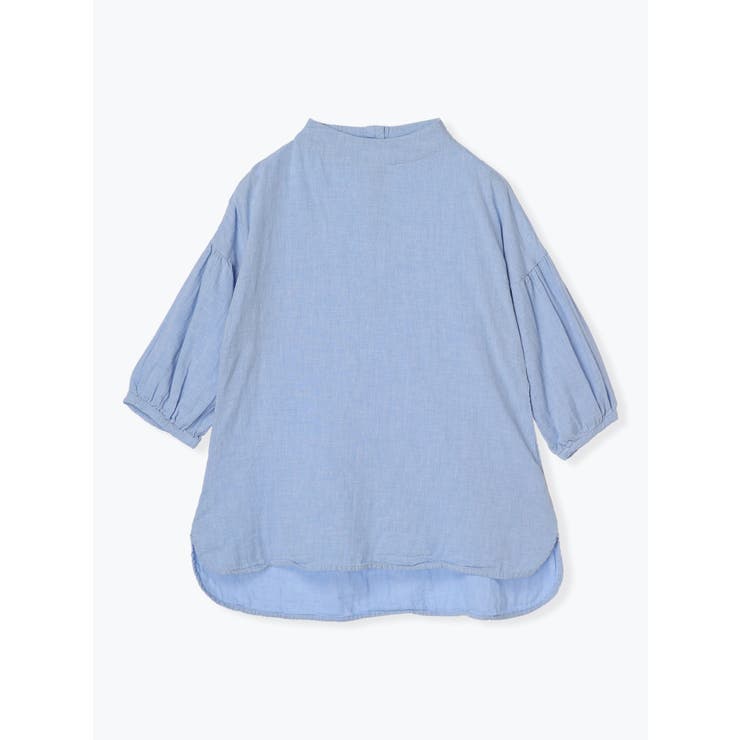 サックス | オーガニックコットンボトルネックチュニック | LUDIC PARK