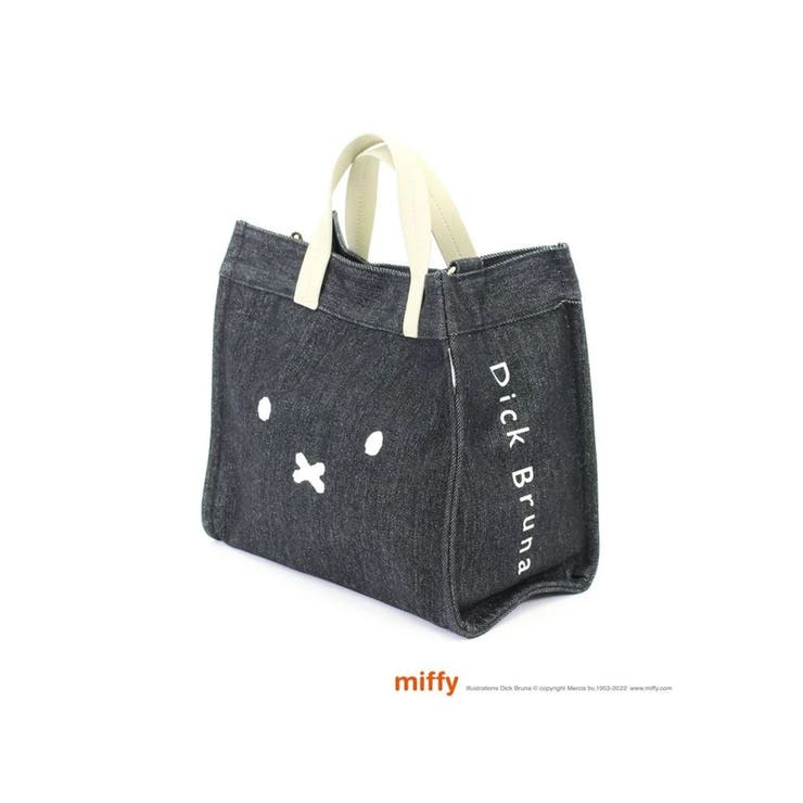 ミッフィー2WAYトートバッグ【フェイスデニムブラック】 | LUDIC PARK | 詳細画像1 