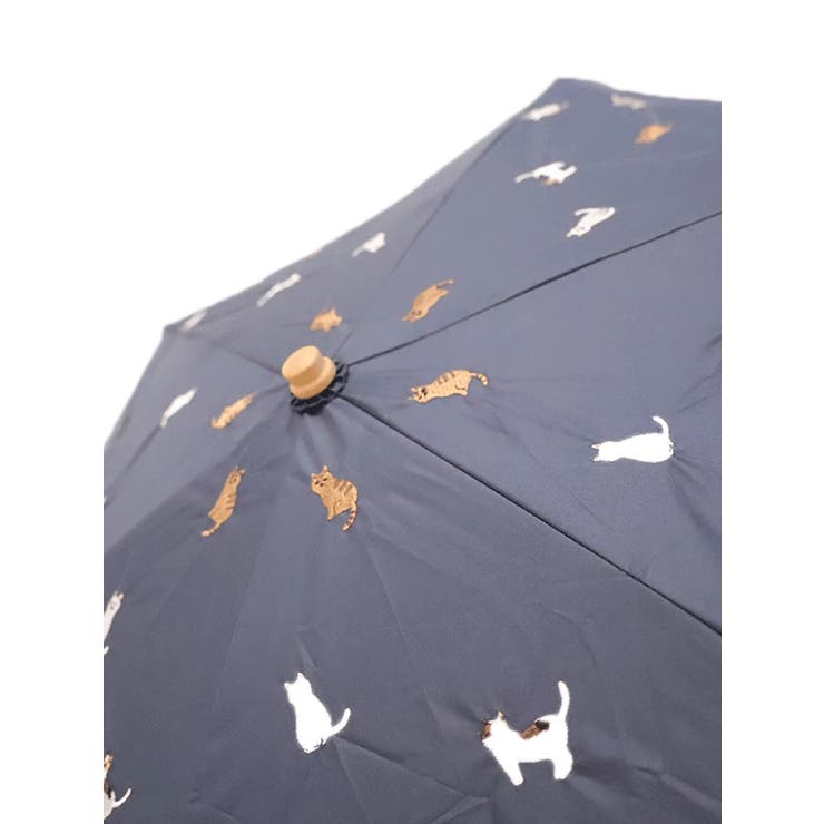 猫刺繍晴雨兼用折りたたみ傘[品番：PLMW0011427]｜LUDIC PARK